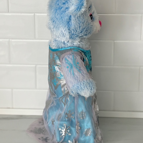 Build A Bear BAB DISNEY Frozen ELSA Blue Teddy Bear Dress Plush Stuffed SINGS! - Picture 9 of 14